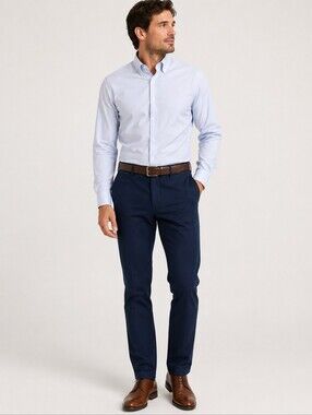 Swet Tailor Navy Performance Dress Pants Men’s 33x32 Slim Stretch Trousers